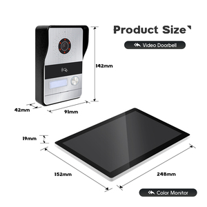 Sistema de intercomunicación de entrada de video WiFi inalámbrico inteligente tuya de 10 pulgadas 1080p - Product Image 4