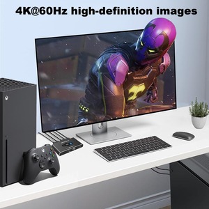 HDMI2.0 <strong>KVM</strong> <strong>SWITCH</strong> Two PCs and One Monitor <strong>1</strong> USB <strong>1</strong> HDMI 4k60Hz for Each PC <strong>2</strong> Public USB Ports for Mouse Keyboard