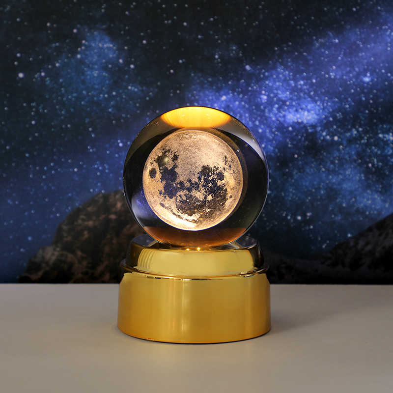 Moon + Golden Rotating Base