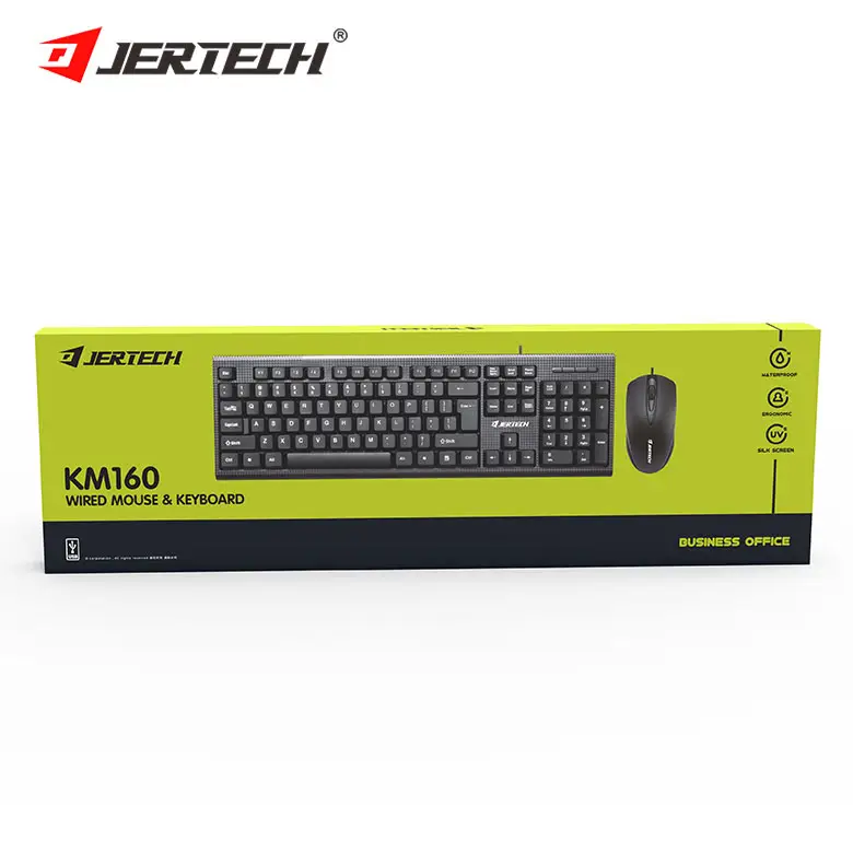 Jetech-ratón y teclado con cable para Gaming, para ordenador, Simple, Mous Office, KM160