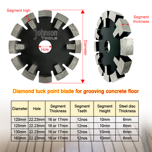 120 125 Mét sưởi ấm sàn kim cương tuck điểm lưỡi cưa cho bê tông cứng - Product Image 2