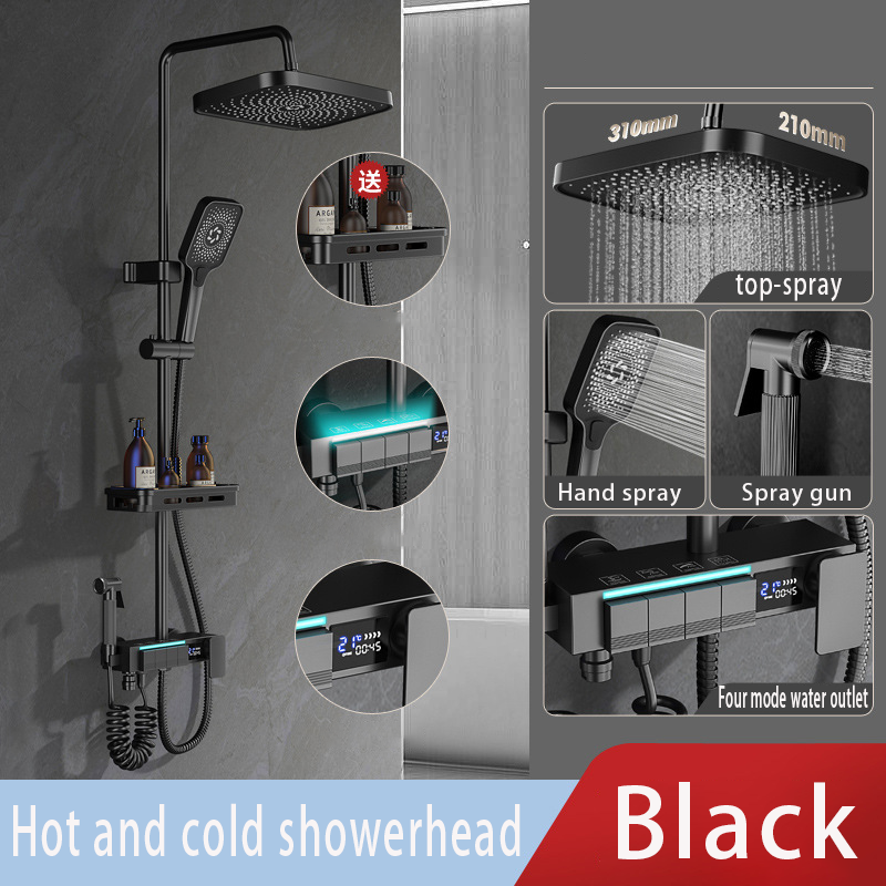 Mezclador frío caliente negro