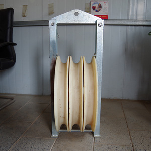 Transmission Line <strong>Stringing</strong> Tools 3 Wheel Nylon <strong>Stringing</strong> Pulley <strong>Block</strong> - Product Image 1