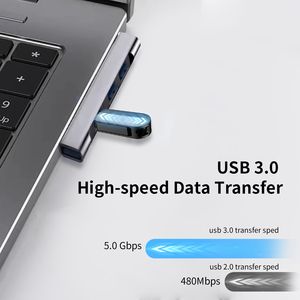 4 en 1 PD de alta velocidad USB HUB de amplio uso USB3.0 5Gbps Estación de acoplamiento portátil tipo C 4 en 1 Hub USB para computadora - Product Image 4