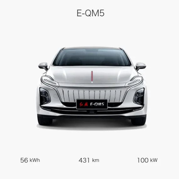 Diskon besar 2023 kendaraan utv energi baru Hongqi mobil listrik E-QM5 mobil bekas Cina murah