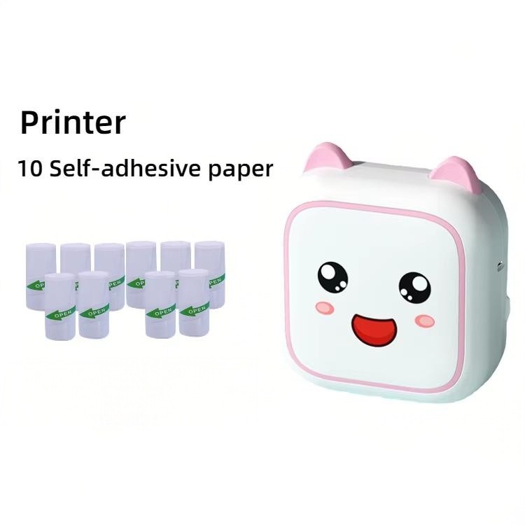 Papier autocollant rose +10