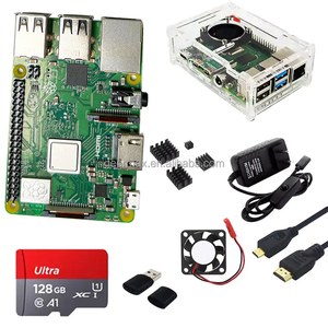 Raspberry Pi 3 Modell B Single Board Computer gehäuse Abdeckung Gehäuse Touchscreen Netzteil Adapter SD-Karte Lüfter Kühlkörper 3B Plus - Product Image 2