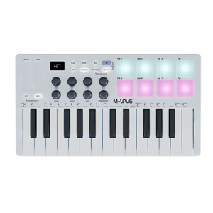 Controlador de teclado MIDI portátil, accesorio de música, fábrica
