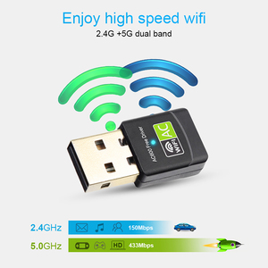 WiFi网络适配器双频2.4GHz 5ghz免费驱动程序Realtek RTL8811CU芯片迷你USB无线网卡600Mbps - Product Image 3