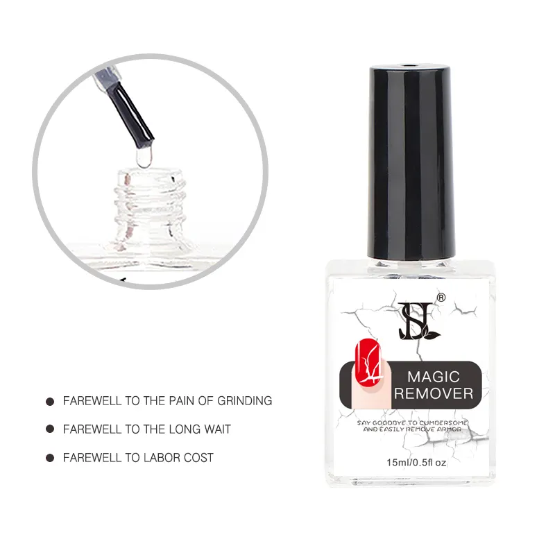 Acrílico Profissional 15ML Embeber Off UV LED Gel Polonês RemoverGel Nail Polish Remover