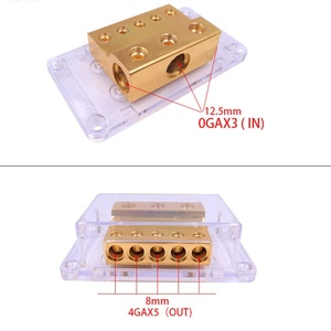 5 Way Amp Power Distribution 0 Gauge X 3 in <strong>4</strong> Gauge X 5 Out Power/Ground <strong>Distributor</strong> for Car Audio Amplifier Splitter - Product Image 4