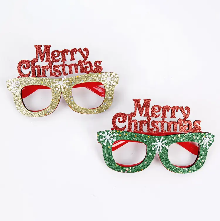 Décoration de Noël lunettes adultes enfants jouets cadeaux articles père noël bonhomme de neige bois créatif lunettes de noël