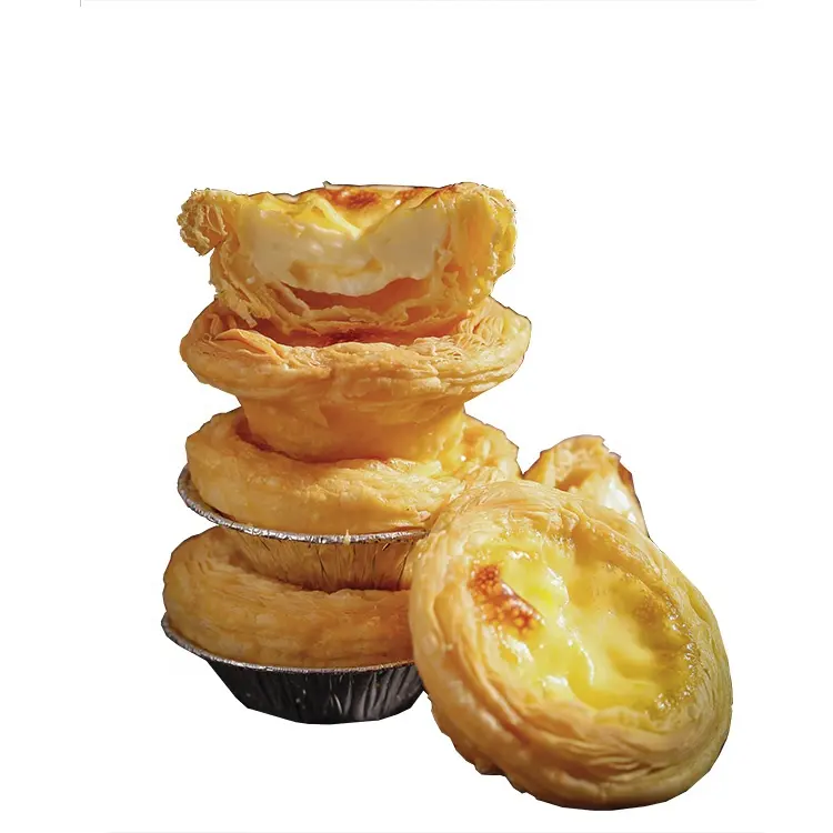 Flan de papel de aluminio desechable, pie, contenedor de tartas flan cups bandeja de pie