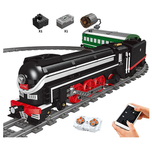 Kalıp kral 12005 için teknik motorlu SL7 asya RC tren seti demiryolu rayı yapı taşları tuğla oyuncaklar çocuklar için Model oyuncak Styl - Product Image 1