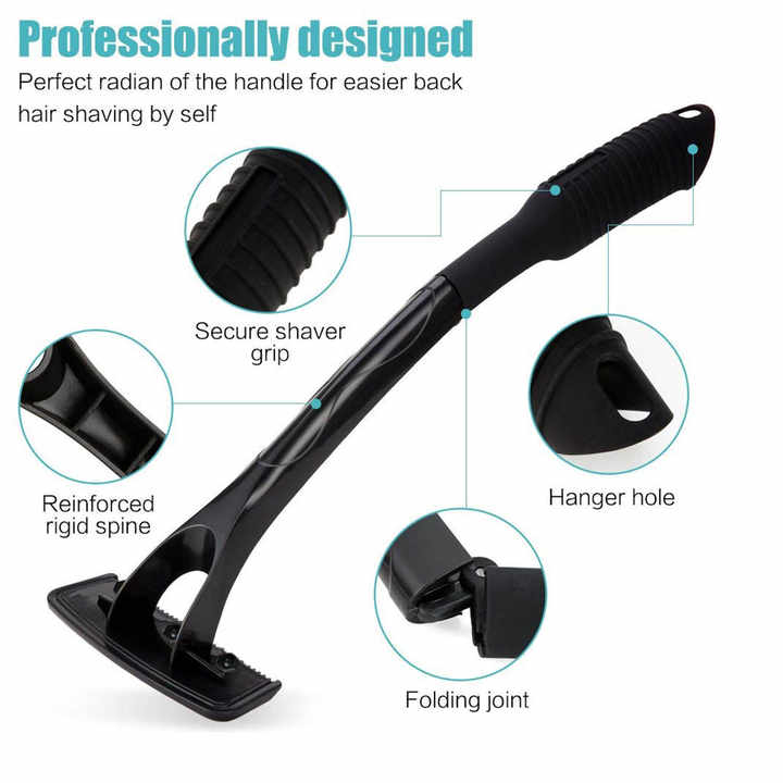 High Quality Selling Long Handle Waterproof Body Repair Back Hair Removal Professional razor Men's Safety Back Shaver