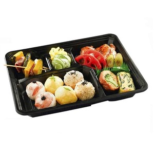 定制食品级pp多隔间塑料一次性餐盘圆形方形食品容器寿司外卖包装 - Product Image 2