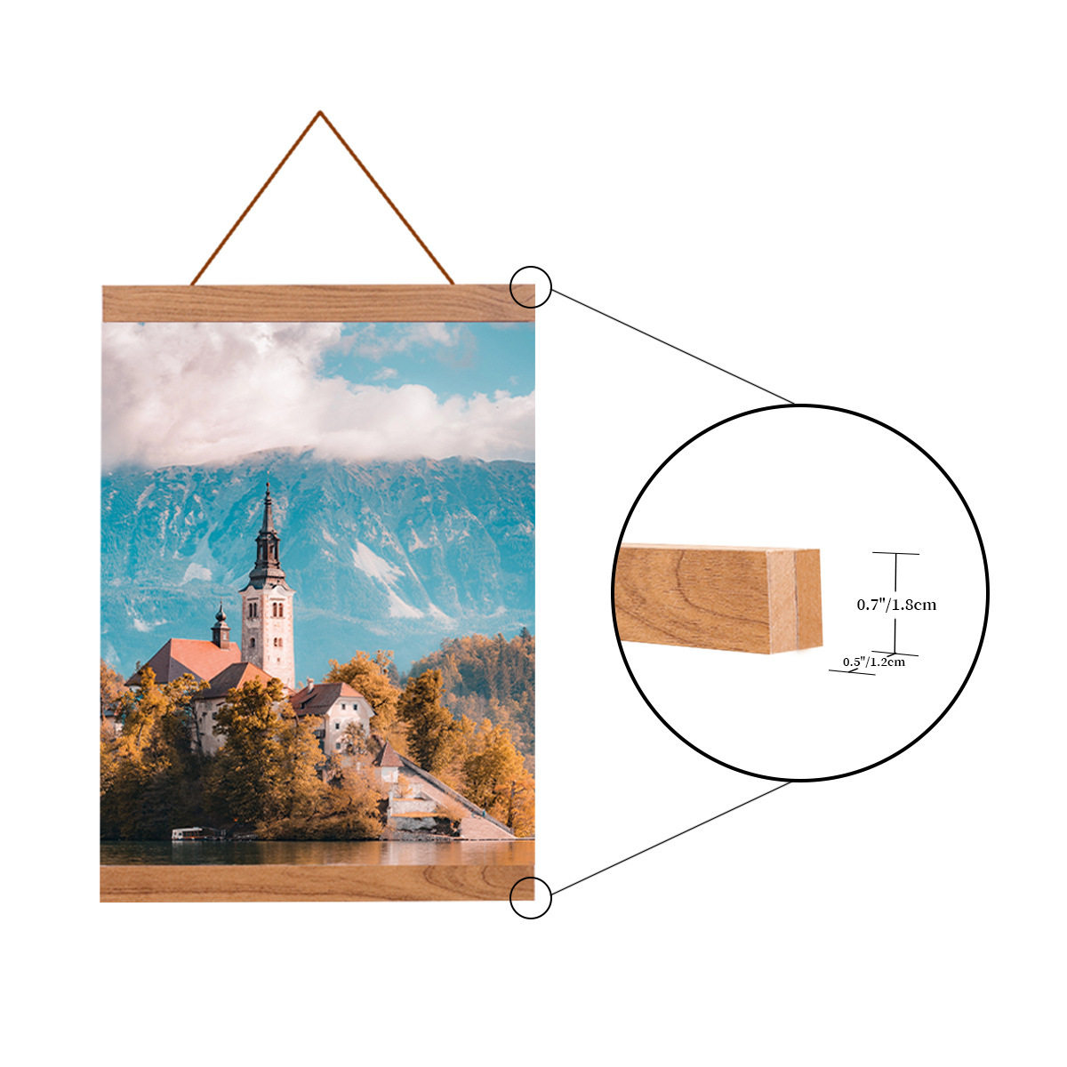 Couleur bois de hêtre-sans insert en toile