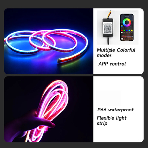 ไฟฝากระโปรงหน้ารถ LED 12V RGB พร้อมสัญญาณเลี้ยว DRL ควบคุมแอปไฟนีออนสำหรับวิ่งกลางวันโคมไฟตกแต่งรถยนต์ - Product Image 3