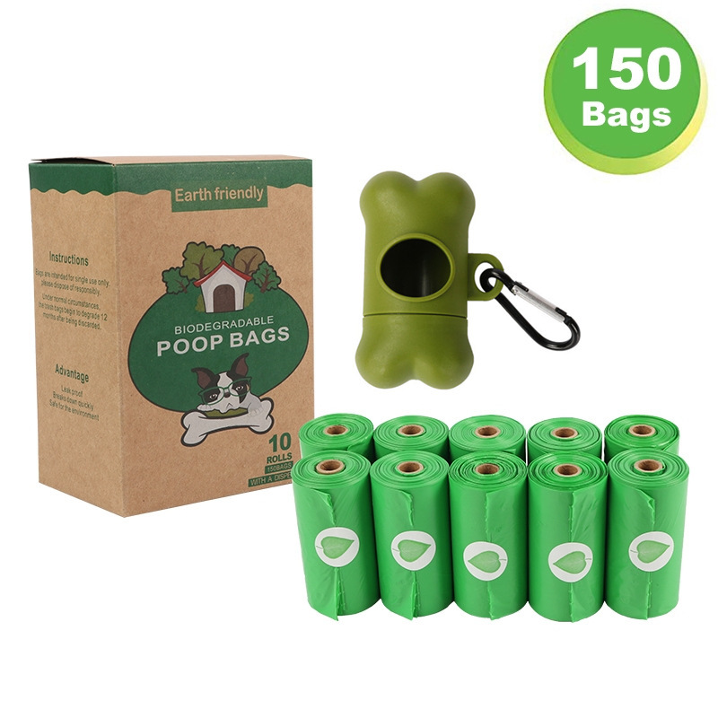 10 rolls of grass green + bones dispenser
