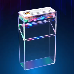 Ky 2025 New Slim Pocket 20 Gậy USB sạc nhẹ hơn Mini thuốc lá cổ điển trường hợp với ánh sáng đầy màu sắc - Product Image 5