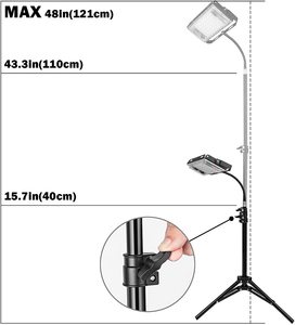 ไฟปลูกพืชตั้งพื้นแบบ LED 150วัตต์พร้อมขาตั้งสำหรับปลูกต้นไม้ในร่มพร้อมสวิตช์เปิด/ปิด - Product Image 4