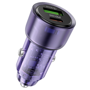 24w车载充电器快速充电双Usb插头适配器C型移动70w电话4端口多Q rlwtrivoletoth电脑 - Product Image 1