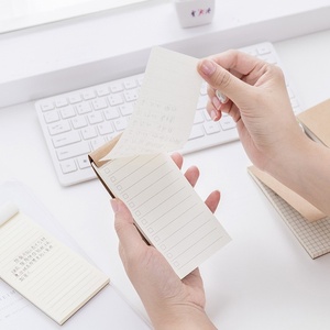 Japanese Style Simple Retro A7 <strong>Notebook</strong> Cowhide <strong>Color</strong> Portable Student <strong>Note</strong> Pad <strong>with</strong> Time Planner Printed Paper Cover