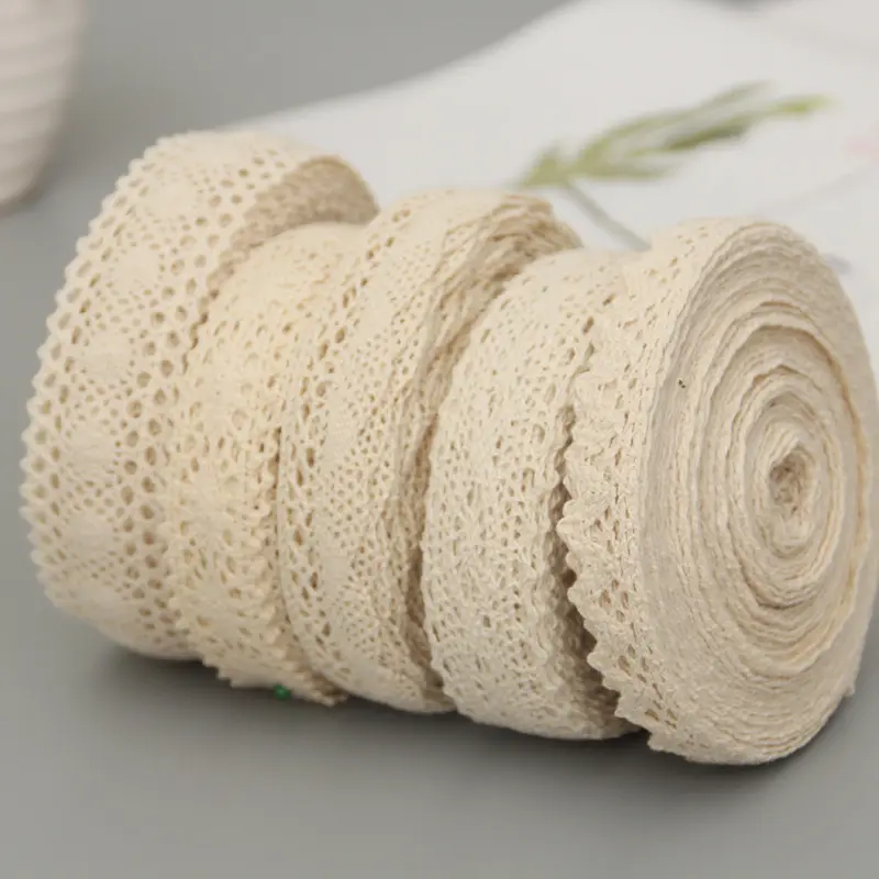 Rede bordada de algodão, bordada, laços, guarnição de tecido, decoração diy, costura, artesanato, material