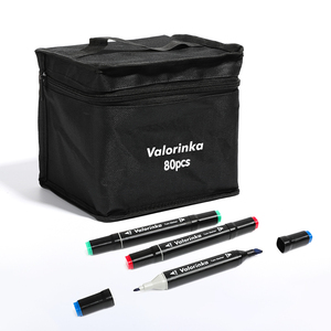 Valorinka V-1652-80 table quality <strong>chisel</strong> <strong>marker</strong> alcohol <strong>markers</strong> permanent pen alcohol-based dual tip sketch <strong>marker</strong> for painting - Product Image 3