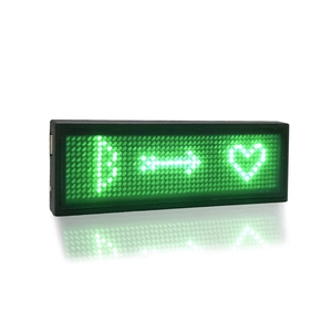 Electronic Digit Scrolling LED-Abzeichen Wiederauf ladbare LED Mini-Programmierung Namensschilder Mehrfarbige Wearable Pin Magnet LED-Namensschild - Product Image 4