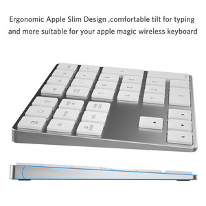 Teclado numérico Original para una mano, teclado inalámbrico de Material Abs portátil de tamaño pequeño