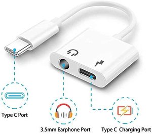 2 in 1 USB Type C to 3.5mm Digital <strong>Audio</strong> <strong>Adapter</strong> with DAC Type C to 3.5mm Aux Splitter <strong>Audio</strong> Headphone Jack <strong>Adapter</strong>