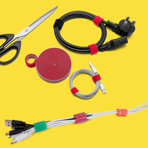 Wieder verwendbare Back-to-Back-Kabelbinder mit Klett verschluss