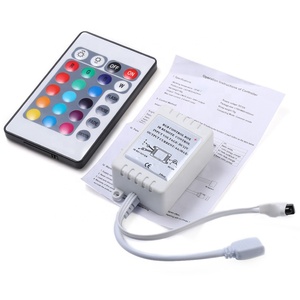Controller Led DC12V 24 tasti LED IR RGB Controller box IR Remote Dimmer per luci di striscia LED RGB 3528 5050