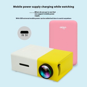 YG300 Proyector LED portátil Mini 2K Resolución Amarillo y blanco Sistema operativo Android 11 para uso doméstico Proyector transfronterizo - Product Image 3