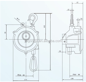 140 kg High Capacity <strong>Spring</strong> <strong>Balancer</strong> for Safe Tool Management in Workshops