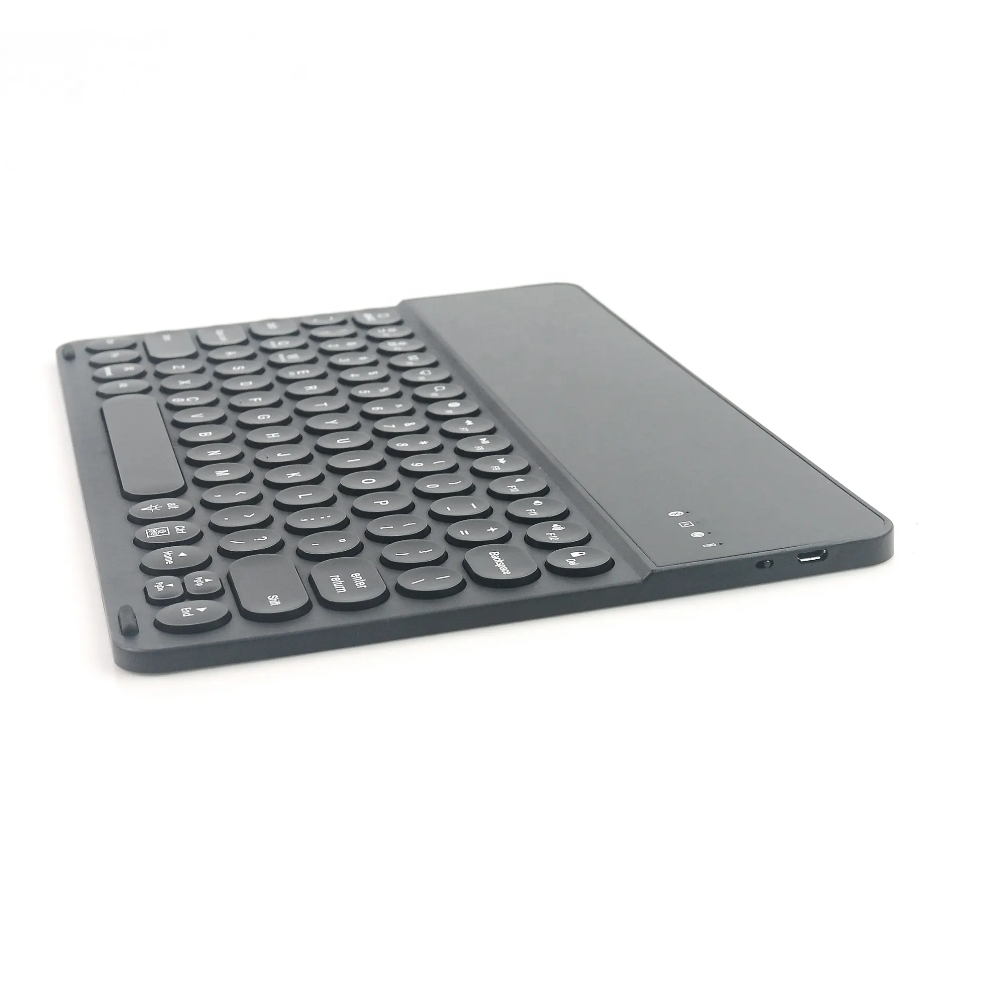Bluetooth sem fio tablet teclado redondo, 12.9 polegadas para ipad pro android/mac/os windows tablet phone