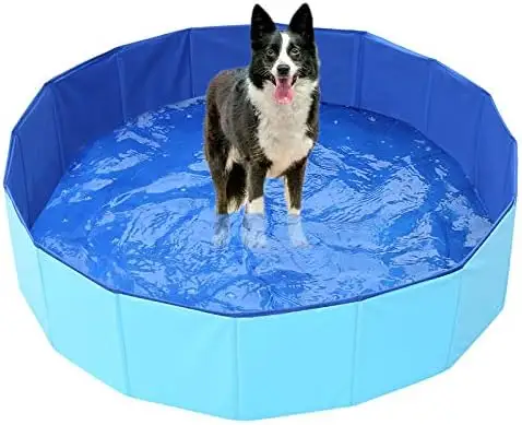 Foldable Dog Swimming Pool Bathing Tub Portable Pet Paddling Pool for Dogs Cats Indoors Outdoors Pet Swimming Pool Water Pon
