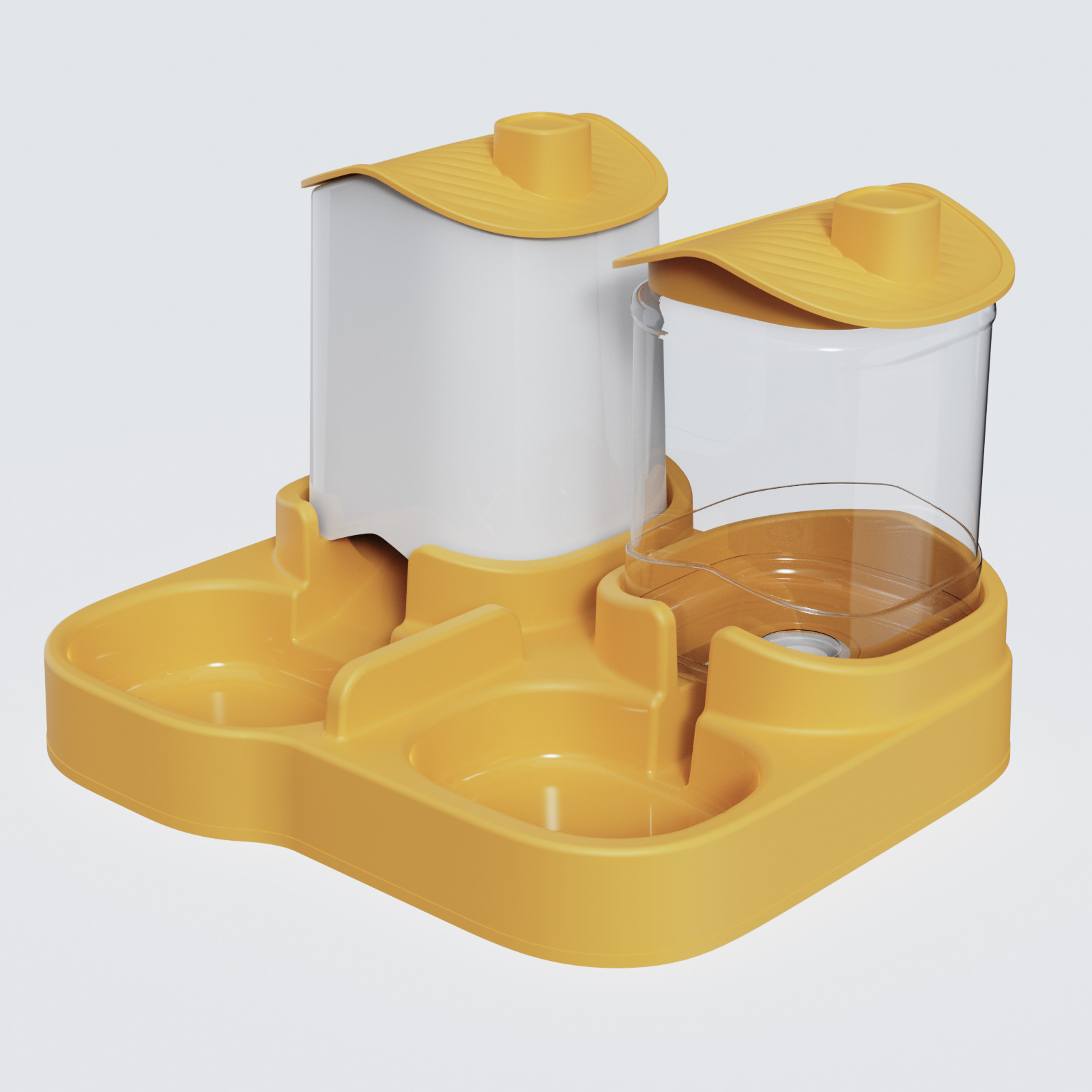 Combinaison mangeoire cottage-fromage jaune