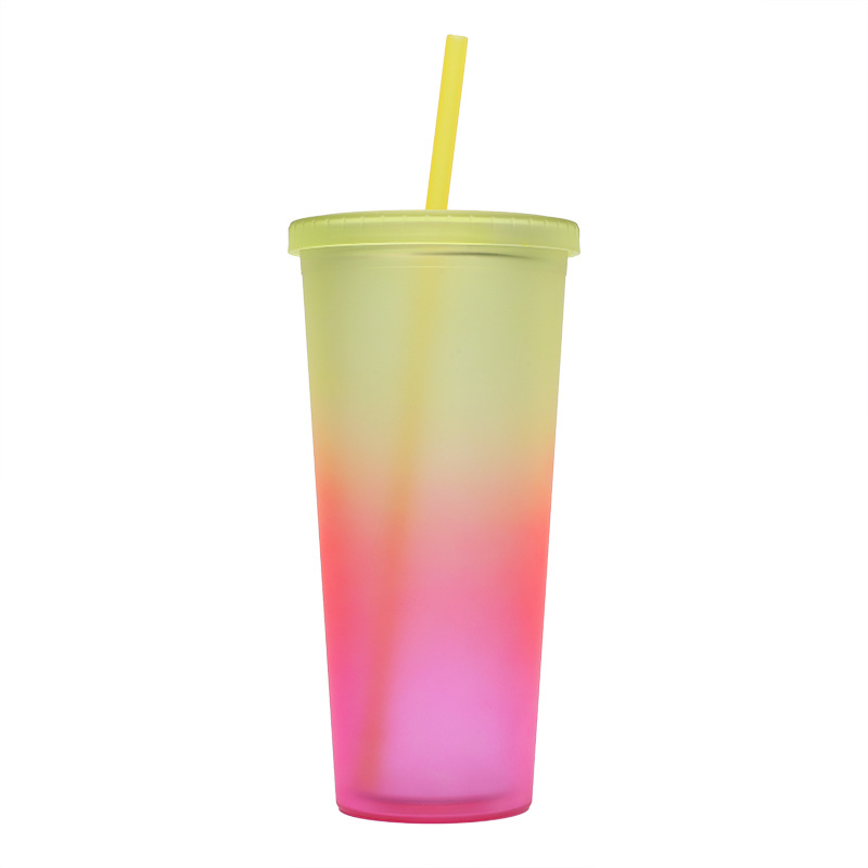 Two color yellow gradation powder