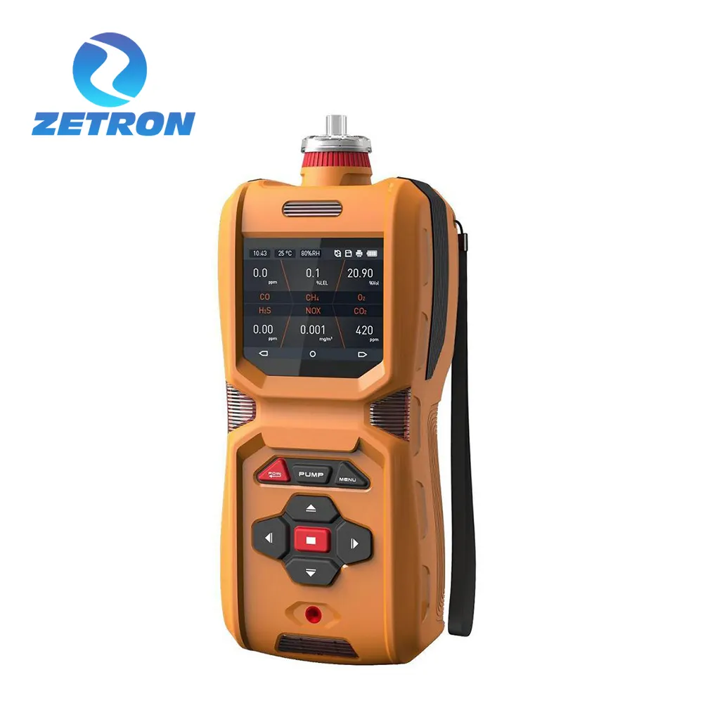 Zetron MS600 Détecteur multi-gaz portable 6 en 1 Limites de détection faibles Dérive très faible Large plage de températures Temps de réponse rapide