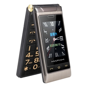 Mafam F10 çift ekran Flip telefon 2.8 inç dokunmatik ekran + 2.4 inç 5900mAh pil desteği FM, SOS, GSM, aile numarası çift SIM - Product Image 2