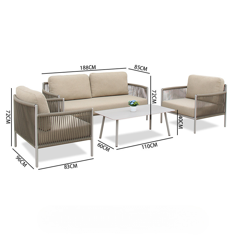 C-2*Canapé simple+Canapé double+Table basse