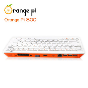 Laranja Pi 800 + 5V4A Tipo-C Fonte de Alimentação, Mini PC portátil Rockchip RK3399 4K HD Dual-band sem fio Wifi + BT 5.0 Kit de Teclado para Jogos
