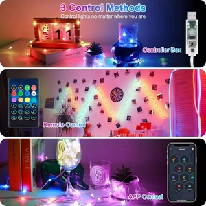 10M USB Smart LED Fairy <strong>String</strong> <strong>Lights</strong> Christmas Smart Fairy <strong>String</strong> <strong>Light</strong> 100 LED Fairy <strong>String</strong> <strong>Lights</strong> With USB <strong>Remote</strong> Control - Product Image 5
