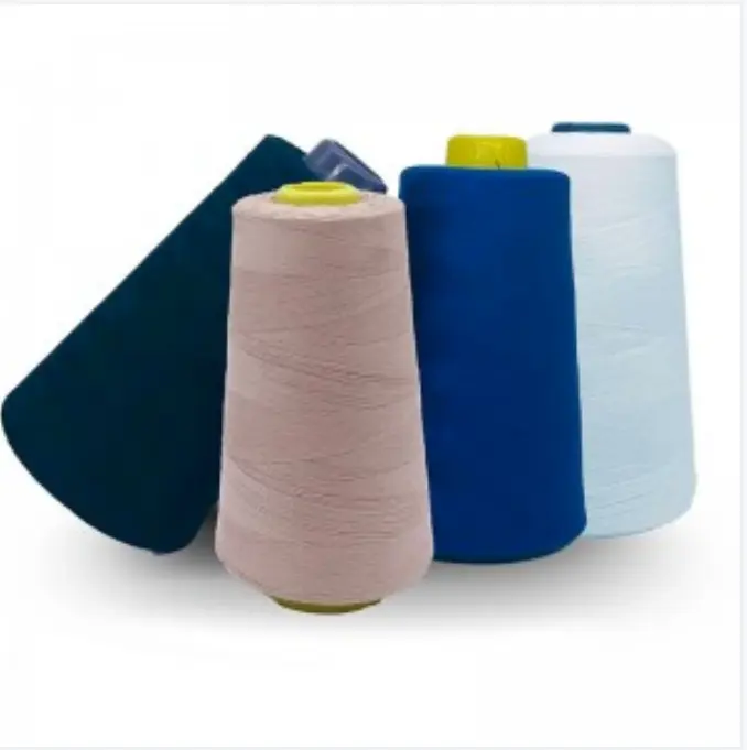 Prix d'usine bon marché 40/2 5000yds 100% fil à coudre en polyester pour machine à coudre et sweat à capuche