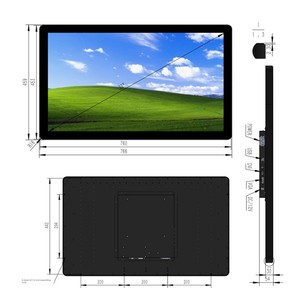 Barato Monitor de pantalla táctil LCD empotrada IPS de 17,3 pulgadas con panel frontal IP65 Resolución de 1920x1080 Interfaz USB Nuevo producto - Product Image 1