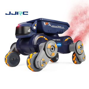 JJRC Q187Rcロボットスマートドッグトランスポートカーウォーターボムカー2in1ジェスチャーコントロールライトミュージックスプレーリモートコントロールおもちゃスタントカー