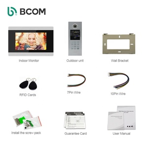 Bcomtech-intercomunicador ip multiusuario, dispositivos de seguridad inteligentes, filtrador de vídeo para teléfonos móviles, 10 appartements - Product Image 5