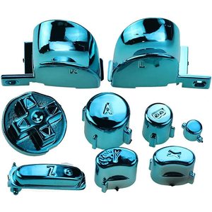 Voll chrom gehäuse Gehäuse vorne hinten Shell Cover für Gamecube NGC Controller mit ABXY L R Z Dpad Button - Product Image 5